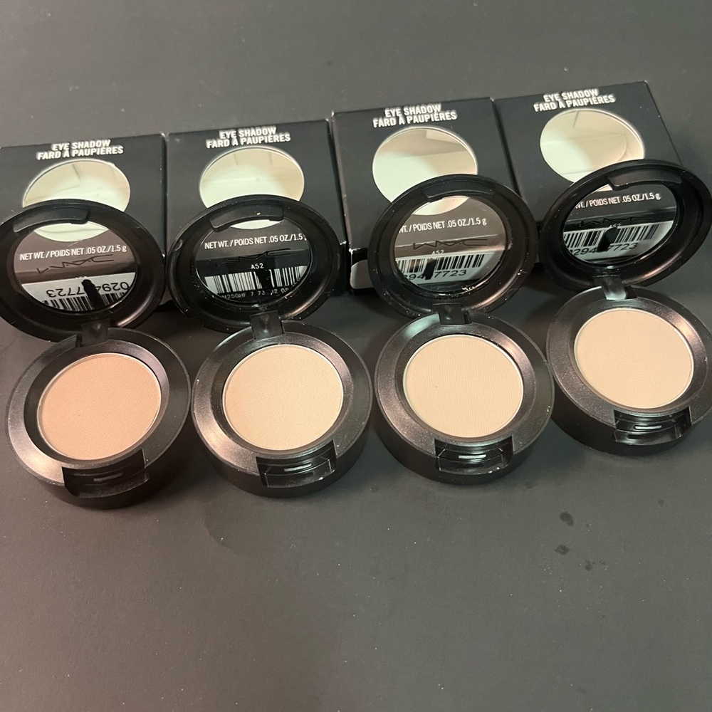 MAC Matte Eyeshadow Cozy Grey Lot Of 4